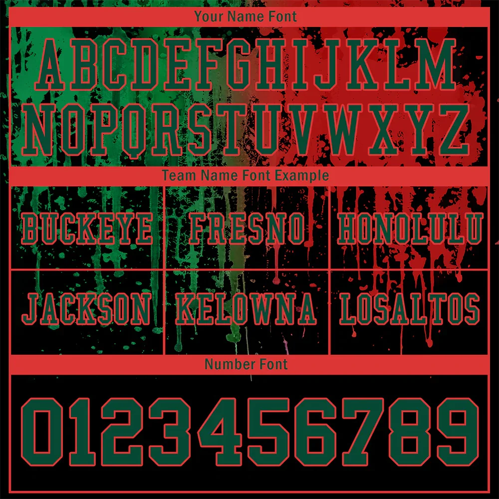 Custom Green Red Graffiti Pattern Green Personalized Authentic Football Jersey FBJ02-bc0faca - Coolcustomize