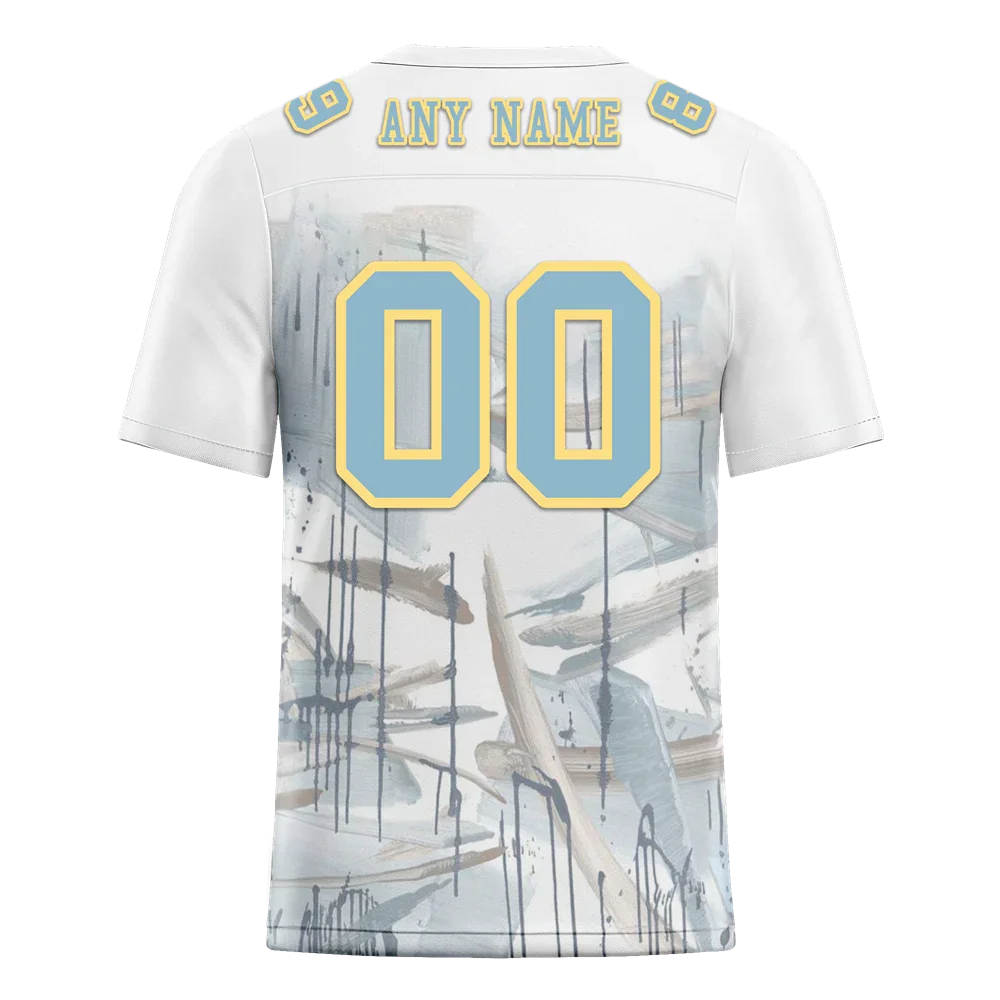 Custom White Graffiti Pattern Aqua Personalized Authentic Football Jersey FBJ02-bc0facc - Coolcustomize