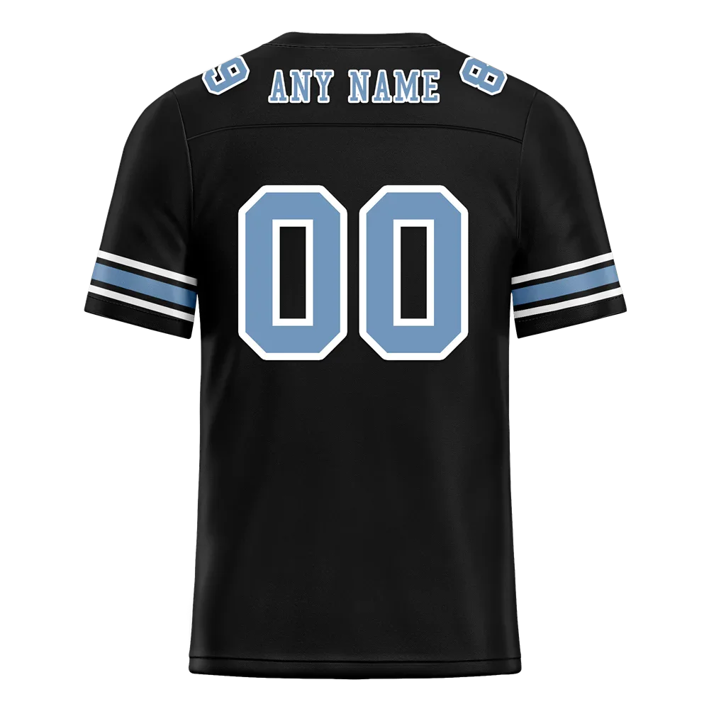 Custom Black Graffiti Pattern Aqua Personalized Authentic Football Jersey FBJ02-bc0facf - Coolcustomize
