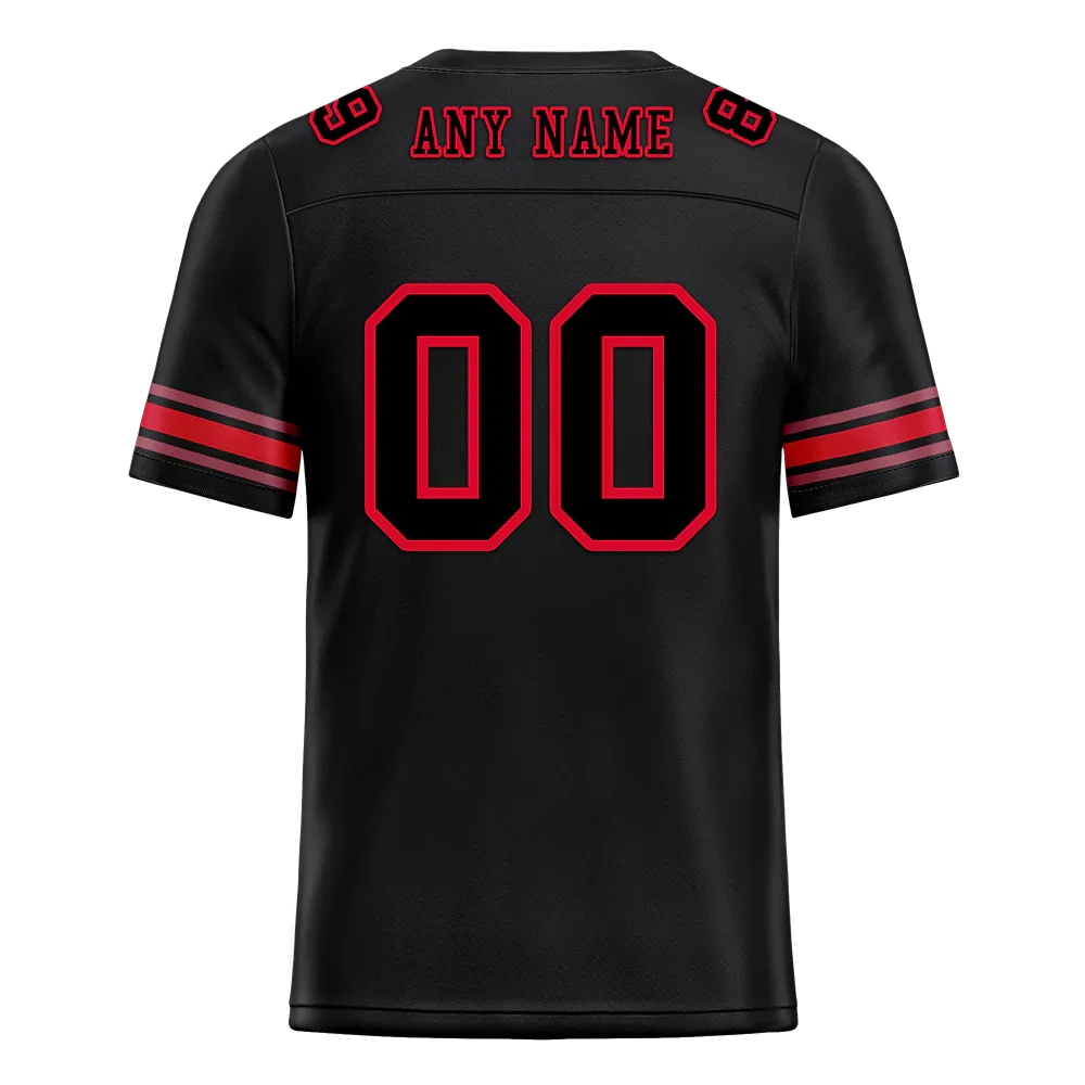 Custom Black Graffiti Pattern Black Personalized Authentic Football Jersey FBJ02-bc0fad0 - Coolcustomize