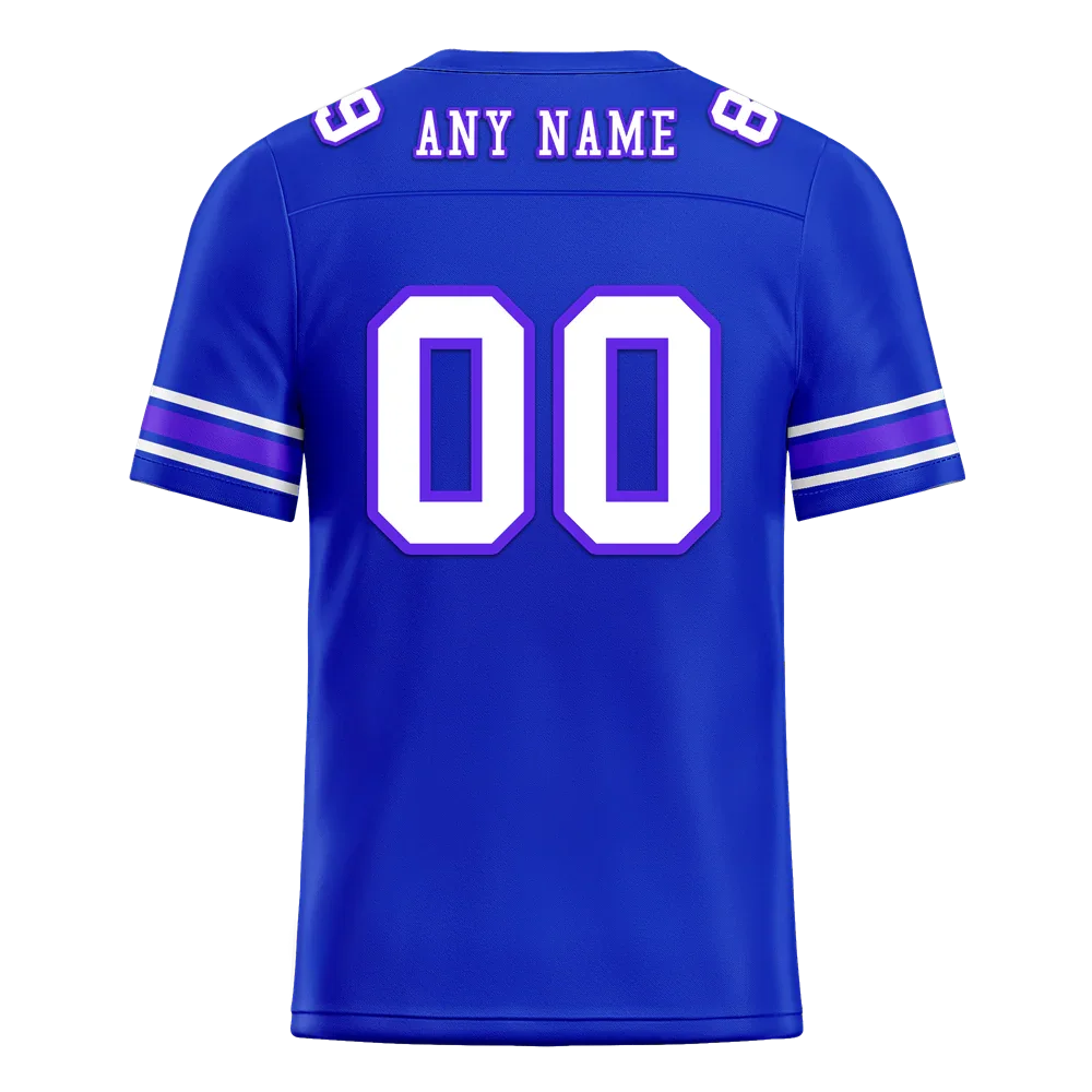 Custom Blue Graffiti Pattern White Personalized Authentic Football Jersey FBJ02-bc0fade - Coolcustomize