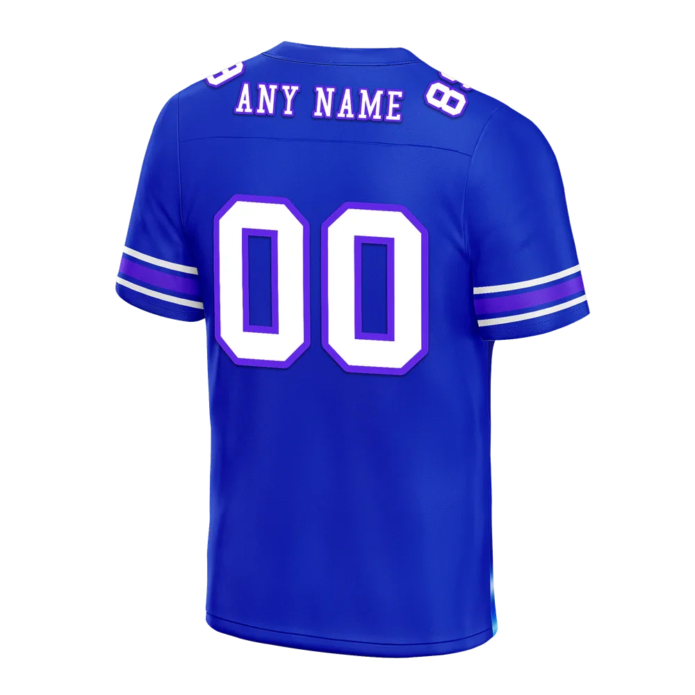 Custom Blue Graffiti Pattern White Personalized Authentic Football Jersey FBJ02-bc0fade - Coolcustomize