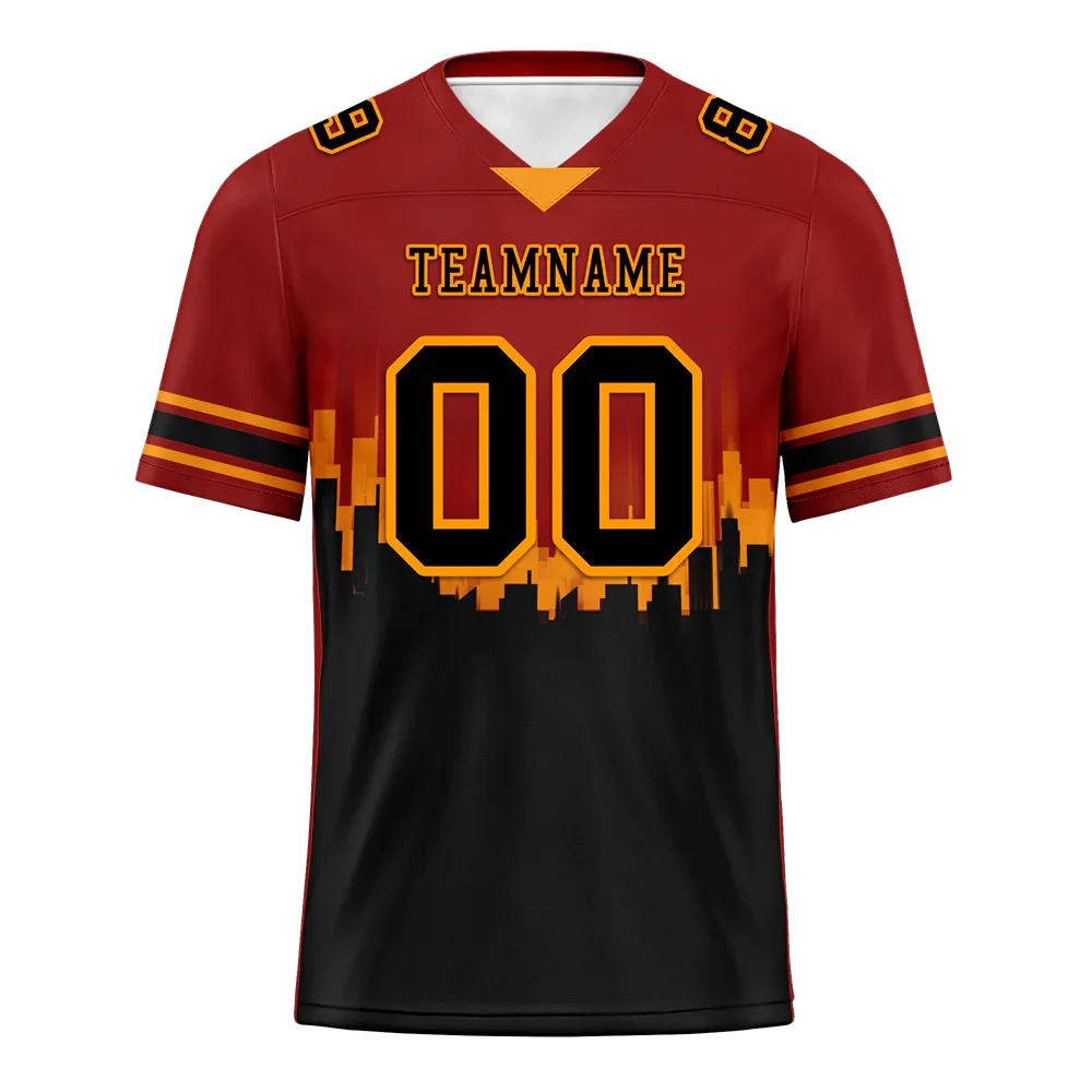 Custom Brown Black Graffiti Pattern Black Personalized Authentic Football Jersey FBJ02-bc0fadf - Coolcustomize