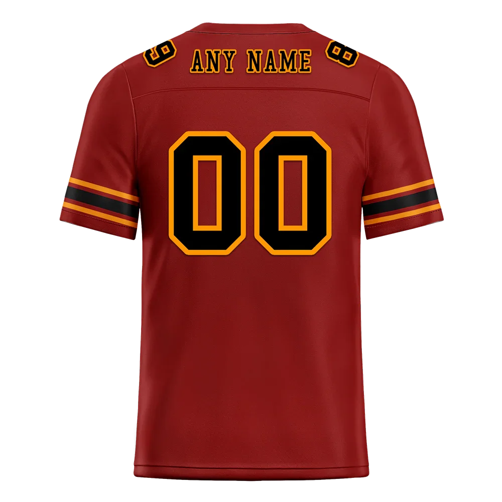 Custom Brown Black Graffiti Pattern Black Personalized Authentic Football Jersey FBJ02-bc0fadf - Coolcustomize