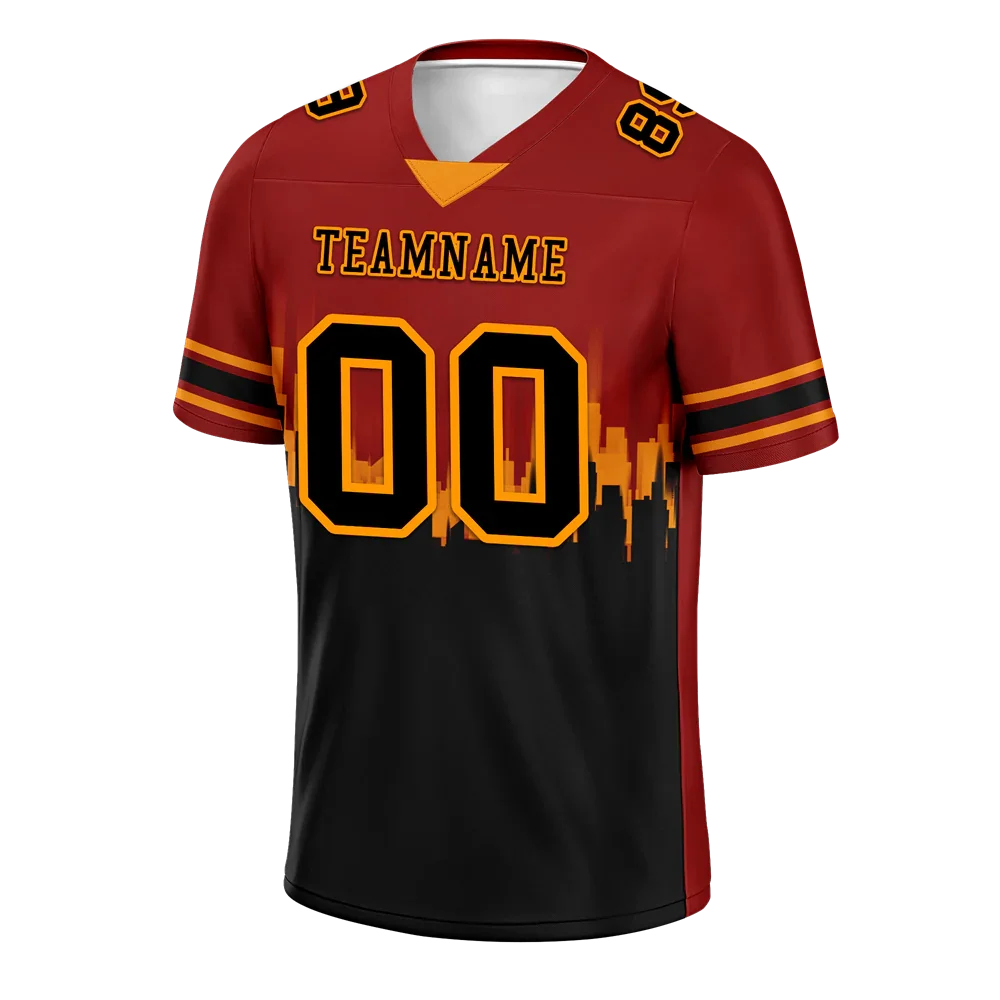 Custom Brown Black Graffiti Pattern Black Personalized Authentic Football Jersey FBJ02-bc0fadf - Coolcustomize