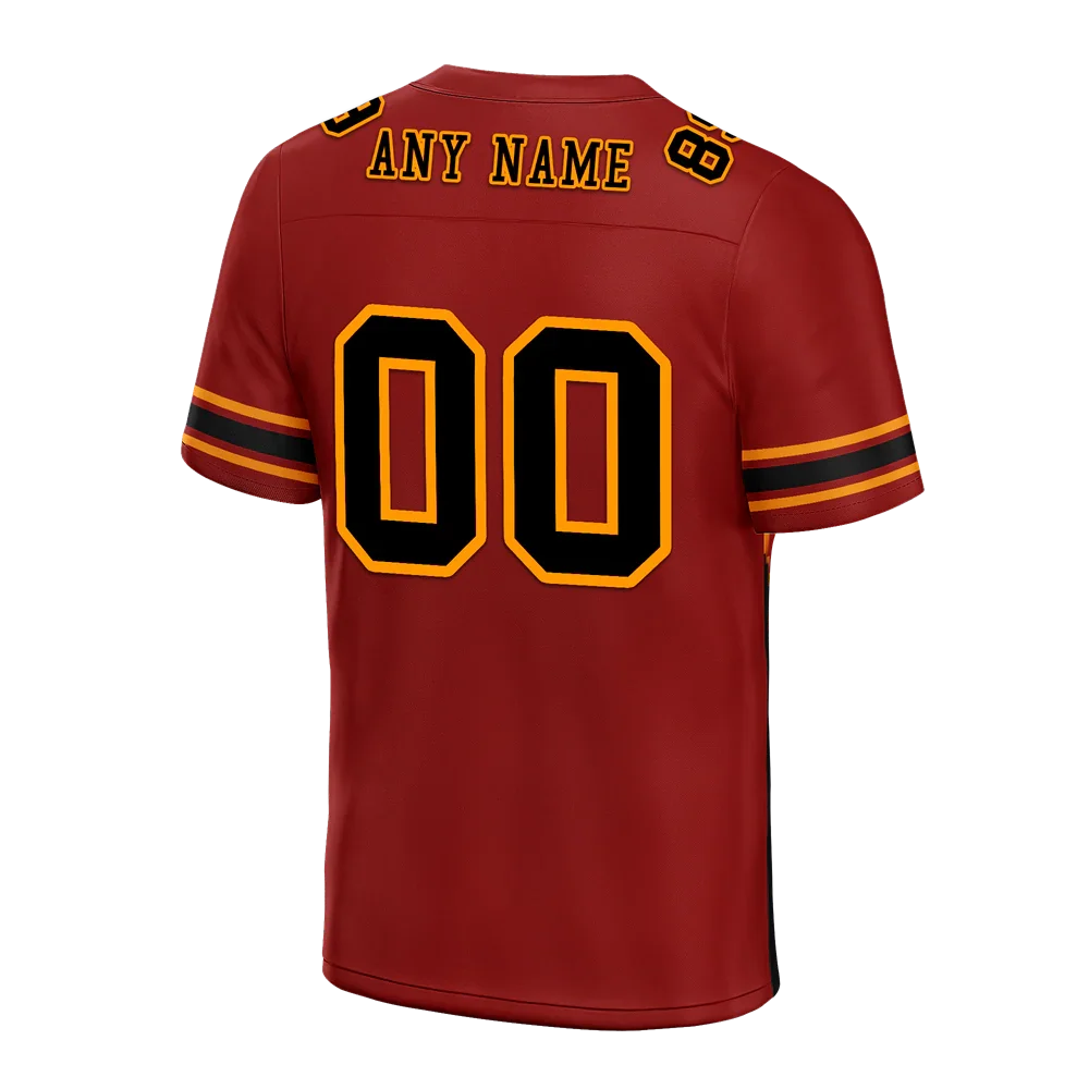 Custom Brown Black Graffiti Pattern Black Personalized Authentic Football Jersey FBJ02-bc0fadf - Coolcustomize