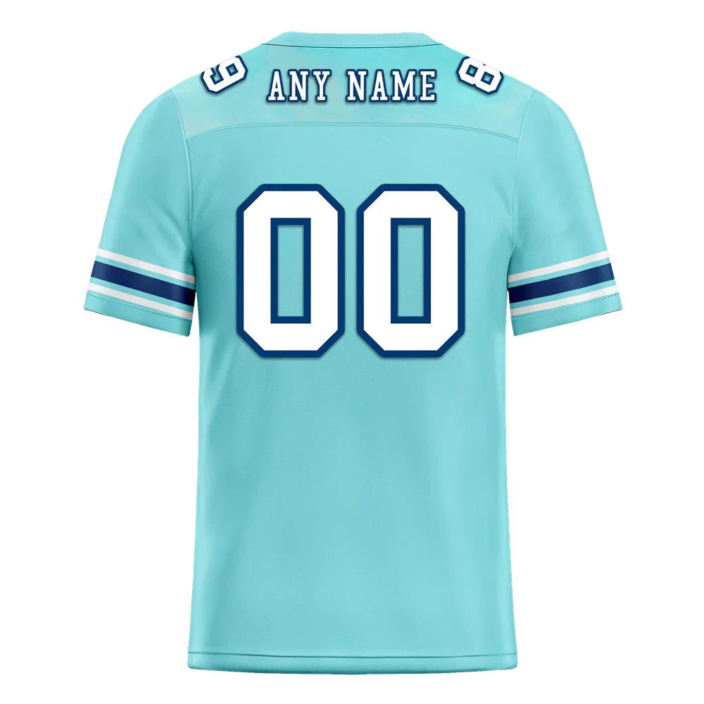 Custom Aqua Graffiti Pattern White Personalized Authentic Football Jersey FBJ02-bc0fae0 - Coolcustomize