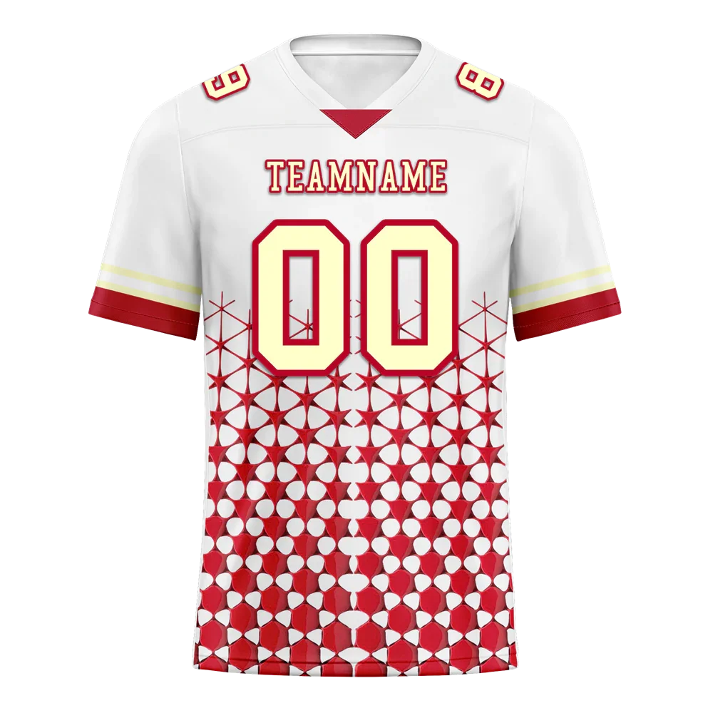 Custom White Red 3D Pattern Yellow Personalized Authentic Football Jersey FBJ02-bc0faea - Coolcustomize