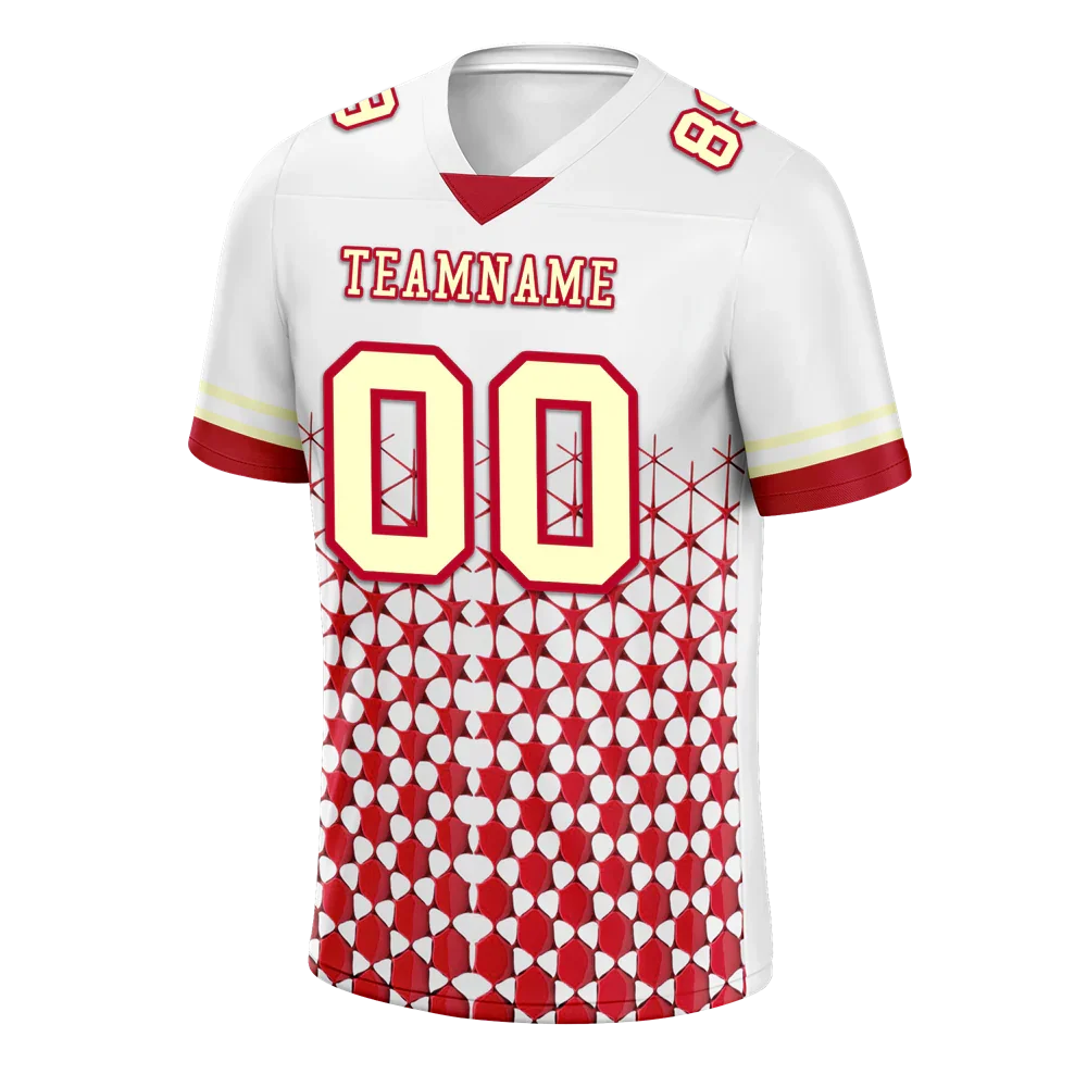 Custom White Red 3D Pattern Yellow Personalized Authentic Football Jersey FBJ02-bc0faea - Coolcustomize