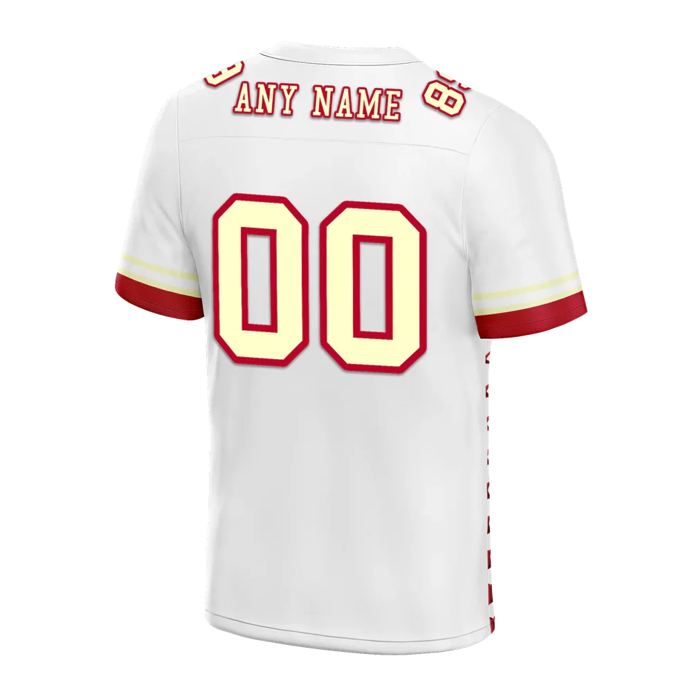 Custom White Red 3D Pattern Yellow Personalized Authentic Football Jersey FBJ02-bc0faea - Coolcustomize