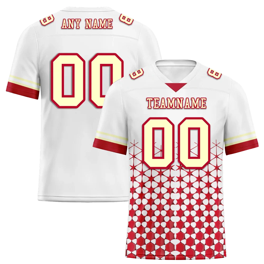Custom White Red 3D Pattern Yellow Personalized Authentic Football Jersey FBJ02-bc0faea - Coolcustomize