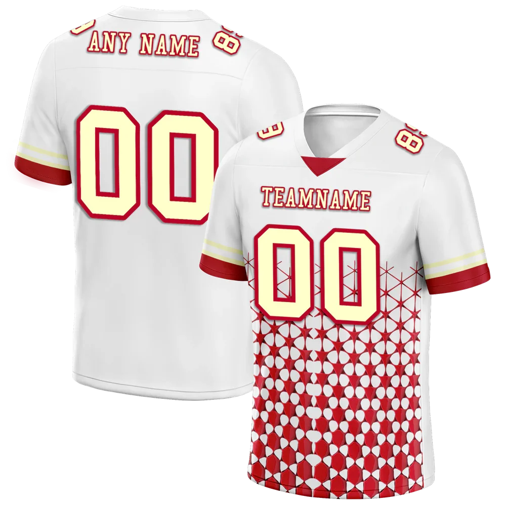 Custom White Red 3D Pattern Yellow Personalized Authentic Football Jersey FBJ02-bc0faea - Coolcustomize