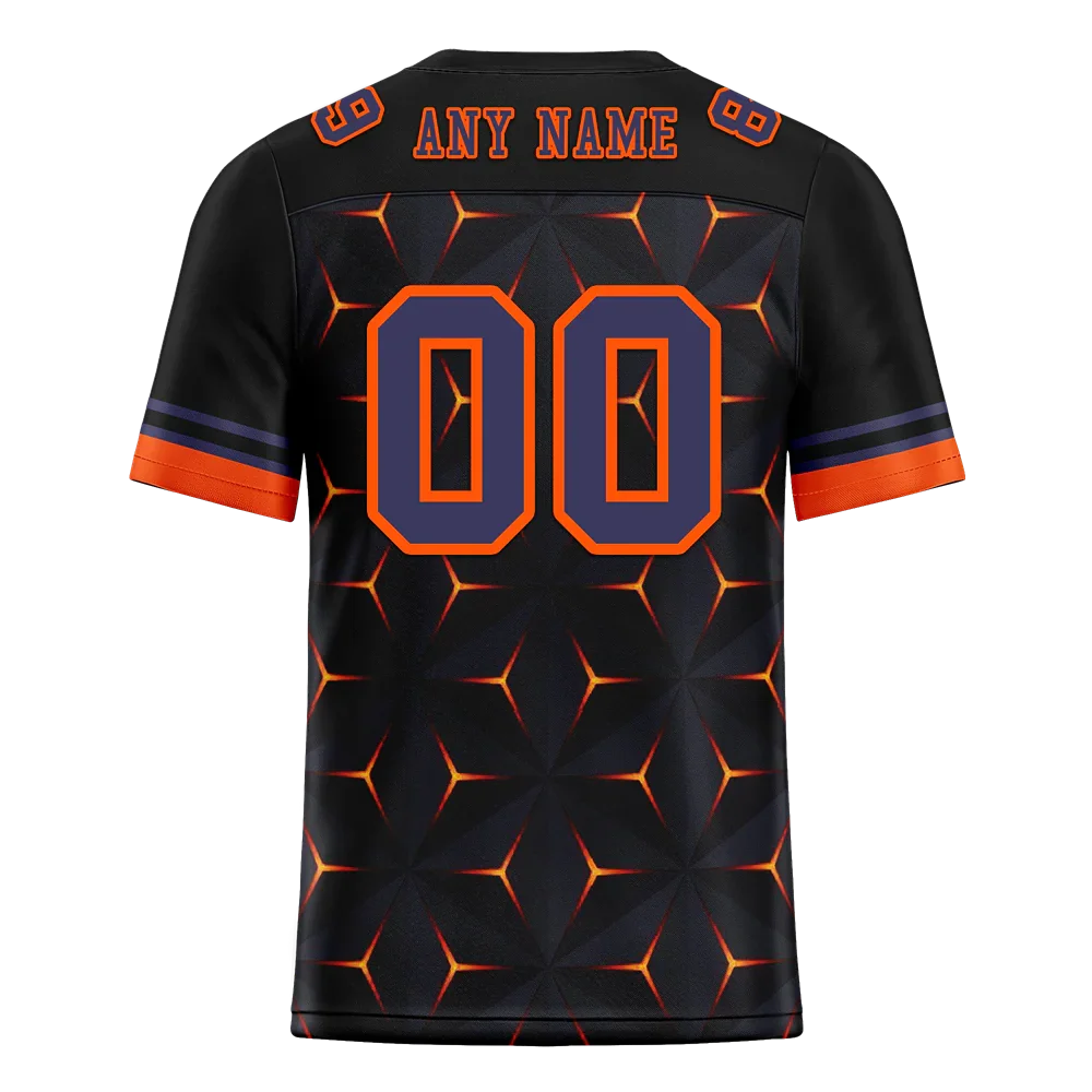 Custom Black Orange 3D Pattern Purple Personalized Authentic Football Jersey FBJ02-bc0faed - Coolcustomize