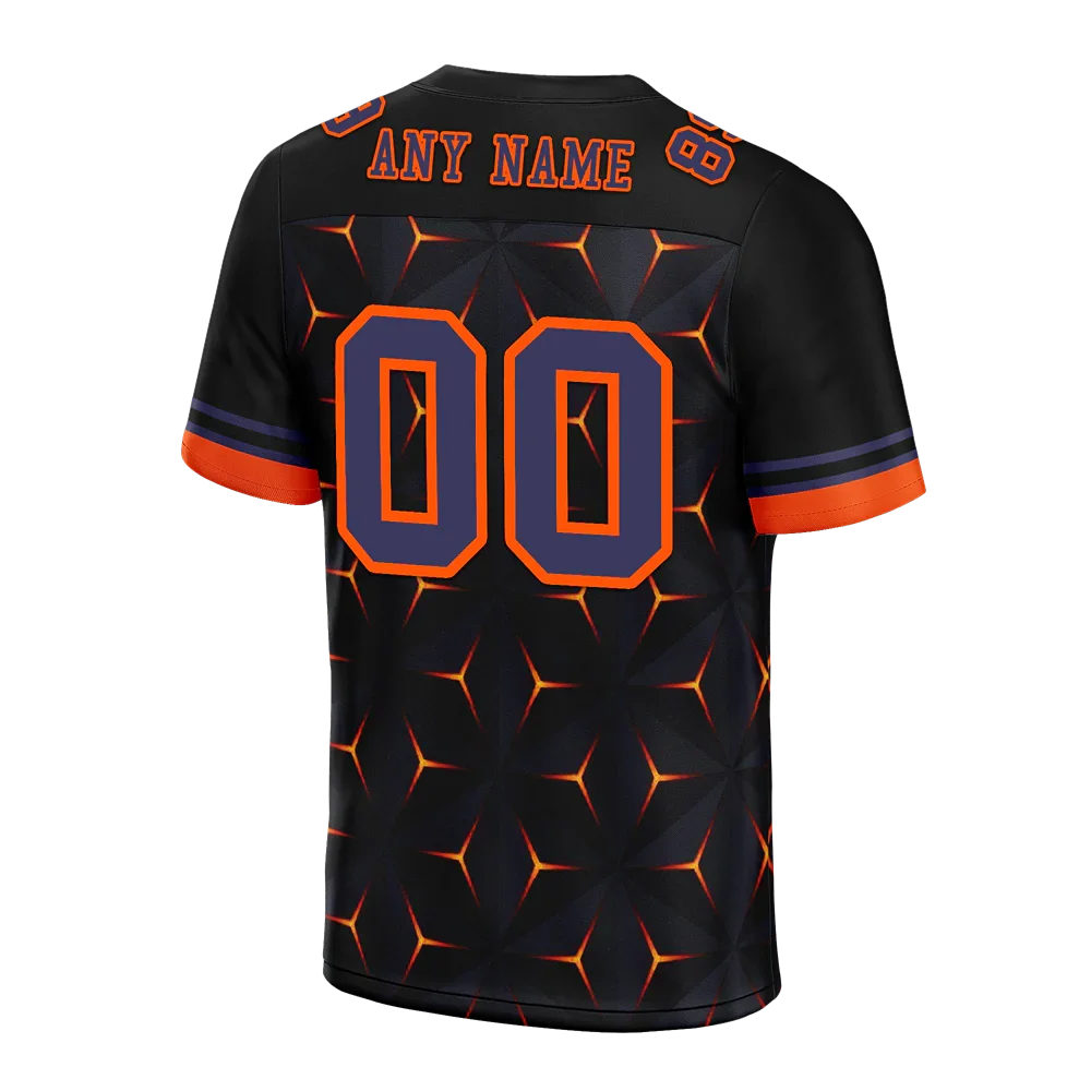 Custom Black Orange 3D Pattern Purple Personalized Authentic Football Jersey FBJ02-bc0faed - Coolcustomize