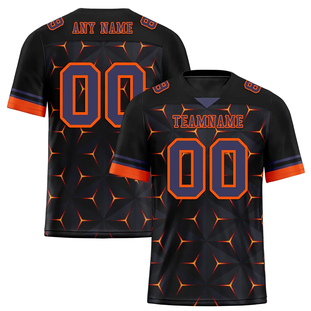 Custom Black Orange 3D Pattern Purple Personalized Authentic Football Jersey FBJ02-bc0faed - Coolcustomize