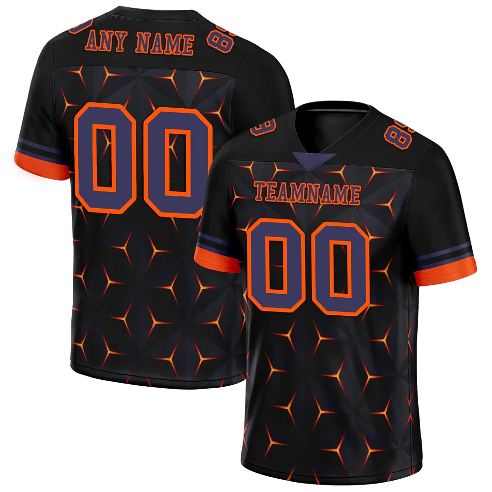 Custom Black Orange 3D Pattern Purple Personalized Authentic Football Jersey FBJ02-bc0faed - Coolcustomize