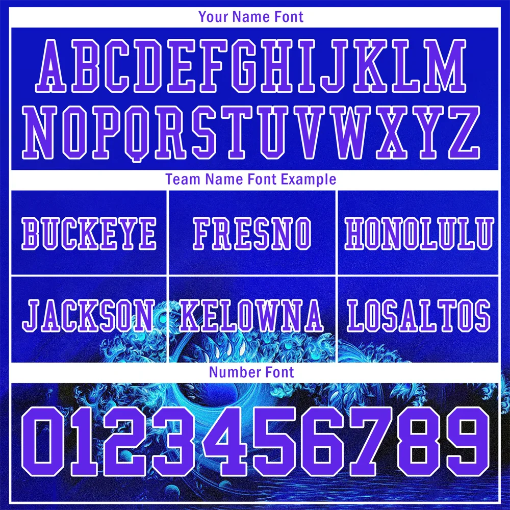 Custom Blue 3D Pattern Purple Personalized Authentic Football Jersey FBJ02-bc0fae7 - Coolcustomize