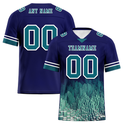 Custom Blue 3D Pattern Aqua Personalized Authentic Football Jersey FBJ02-bc0fae9