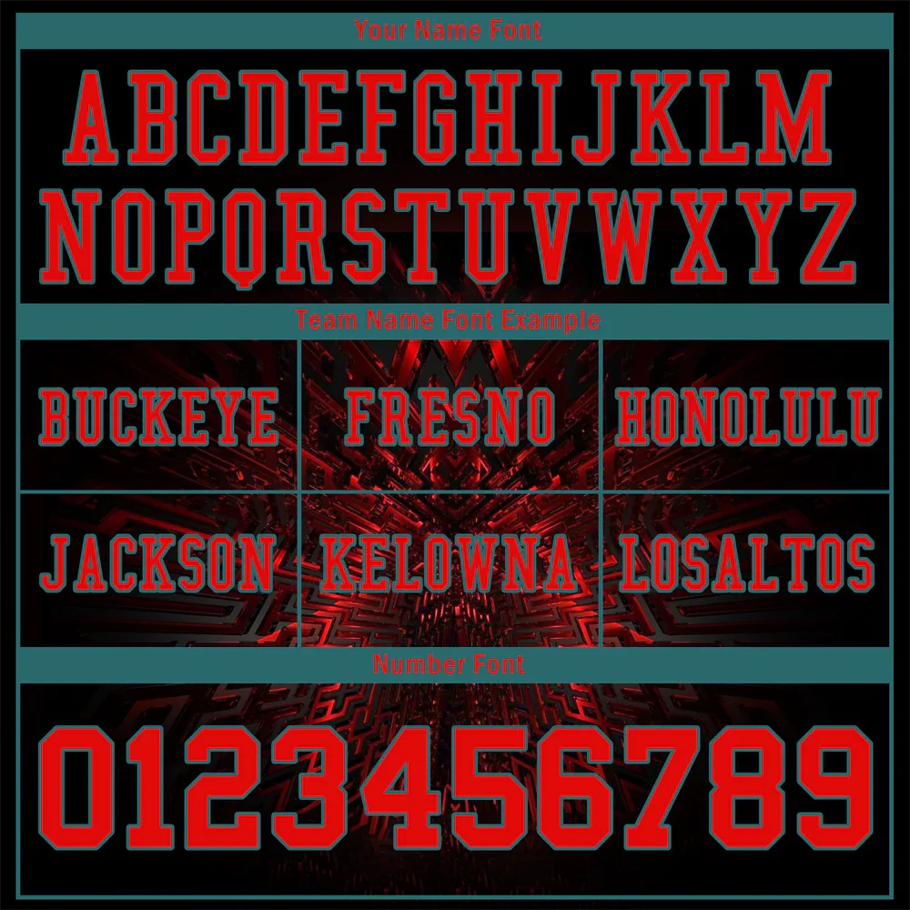 Custom Black 3D Pattern Red Personalized Authentic Football Jersey FBJ02-bc0faf0 - Coolcustomize