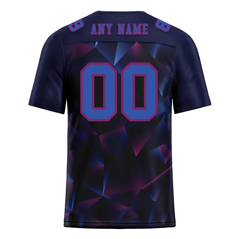 Custom Black 3D Pattern Purple Personalized Authentic Football Jersey FBJ02-bc0fafa - Coolcustomize