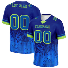 Custom Blue 3D Pattern Blue Personalized Authentic Football Jersey FBJ02-bc0fafb