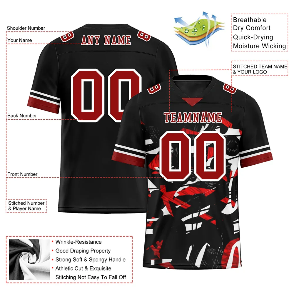 Custom Black Tie Dye Brown Personalized Authentic Football Jersey FBJ02-bc0fa7a - Coolcustomize