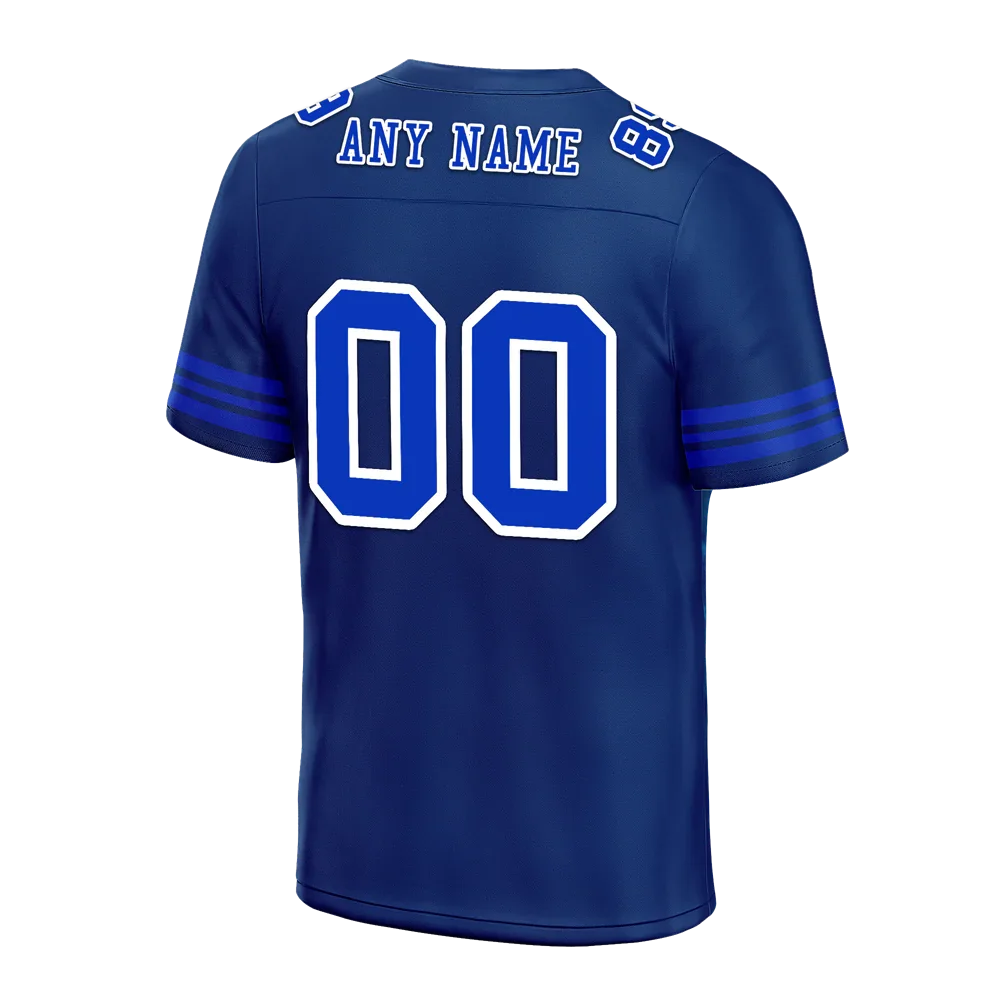 Custom Blue Tie Dye Blue Personalized Authentic Football Jersey FBJ02-bc0fa7b - Coolcustomize