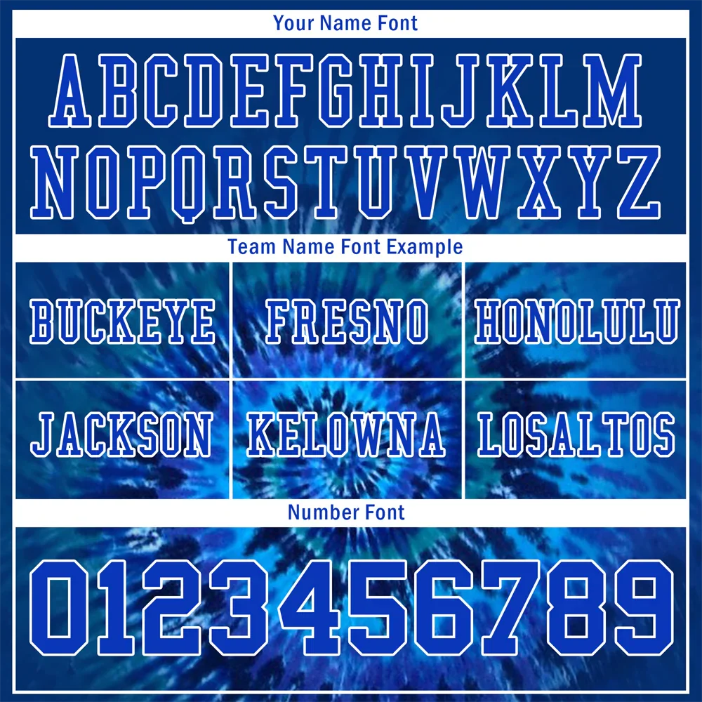 Custom Blue Tie Dye Blue Personalized Authentic Football Jersey FBJ02-bc0fa7b - Coolcustomize