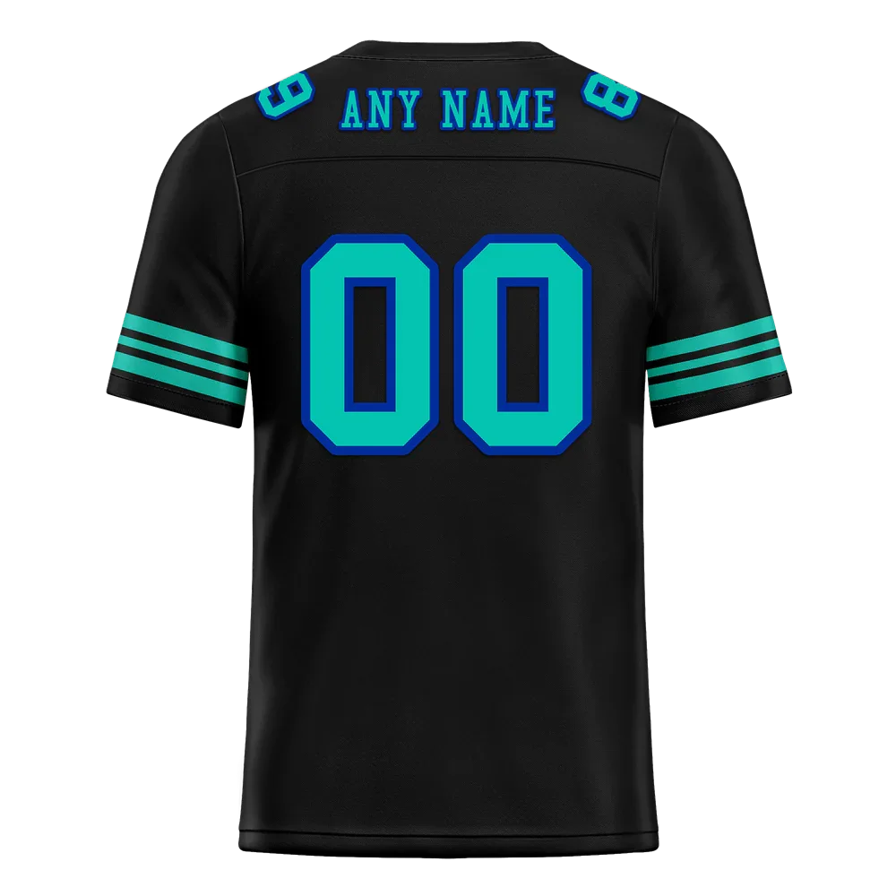 Custom Black Tie Dye Aqua Personalized Authentic Football Jersey FBJ02-bc0fa7f - Coolcustomize