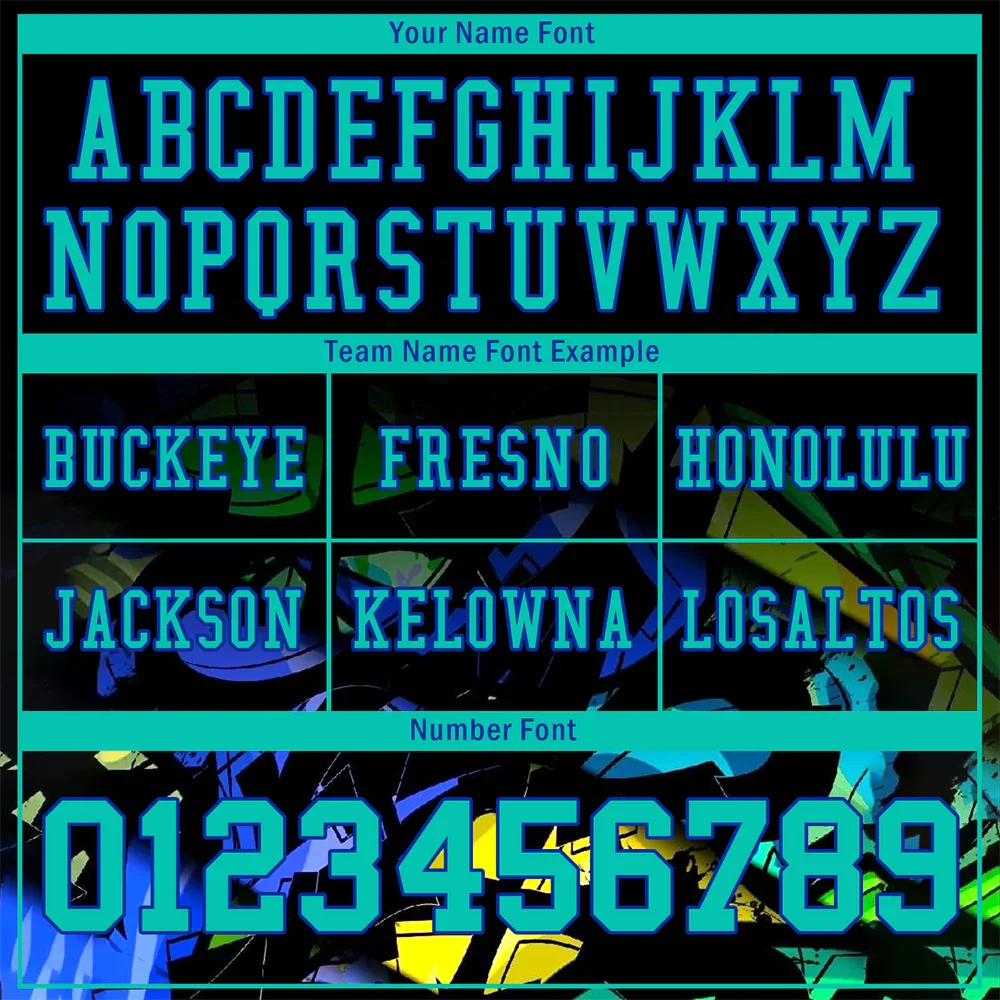 Custom Black Tie Dye Aqua Personalized Authentic Football Jersey FBJ02-bc0fa7f - Coolcustomize