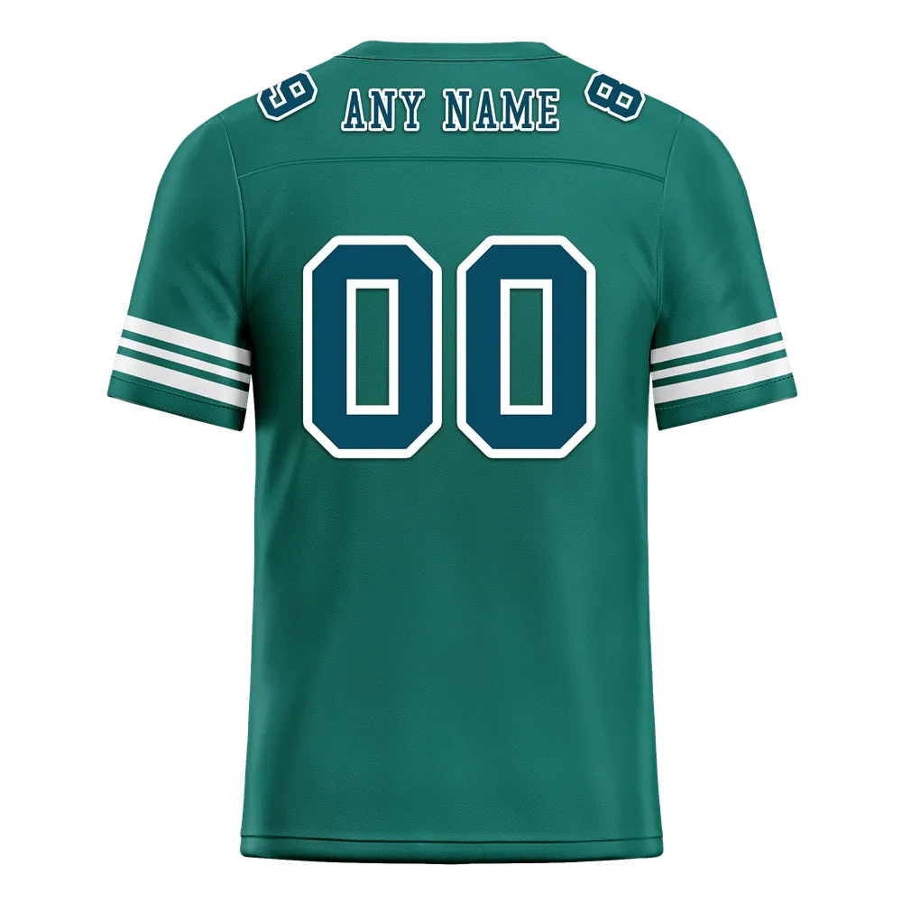 Custom Green Tie Dye Aqua Personalized Authentic Football Jersey FBJ02-bc0fa79 - Coolcustomize