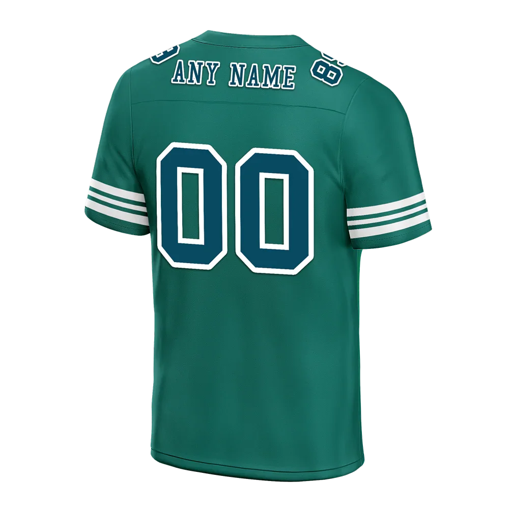 Custom Green Tie Dye Aqua Personalized Authentic Football Jersey FBJ02-bc0fa79 - Coolcustomize