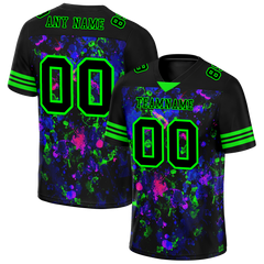 Custom Black Purple Tie Dye Black Personalized Authentic Football Jersey FBJ02-bc0fa80