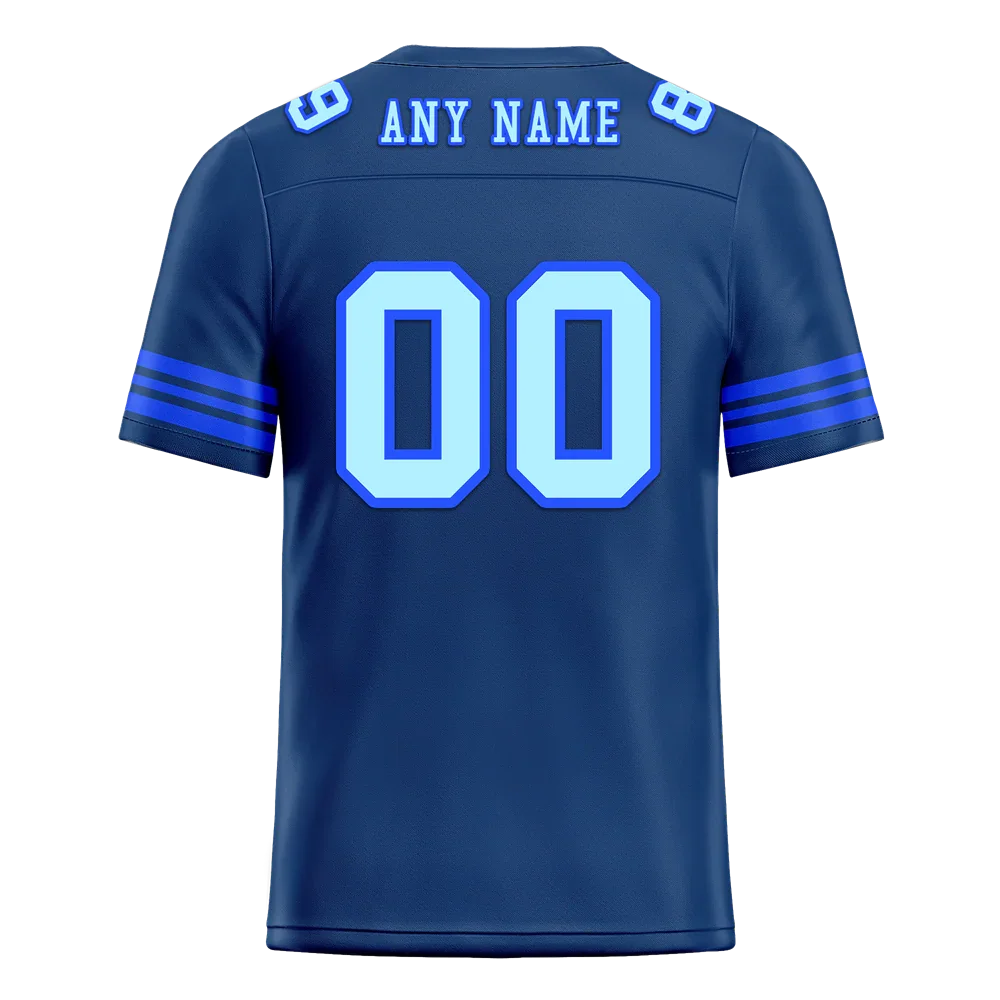 Custom Black Tie Dye Aqua Personalized Authentic Football Jersey FBJ02-bc0fa8d - Coolcustomize