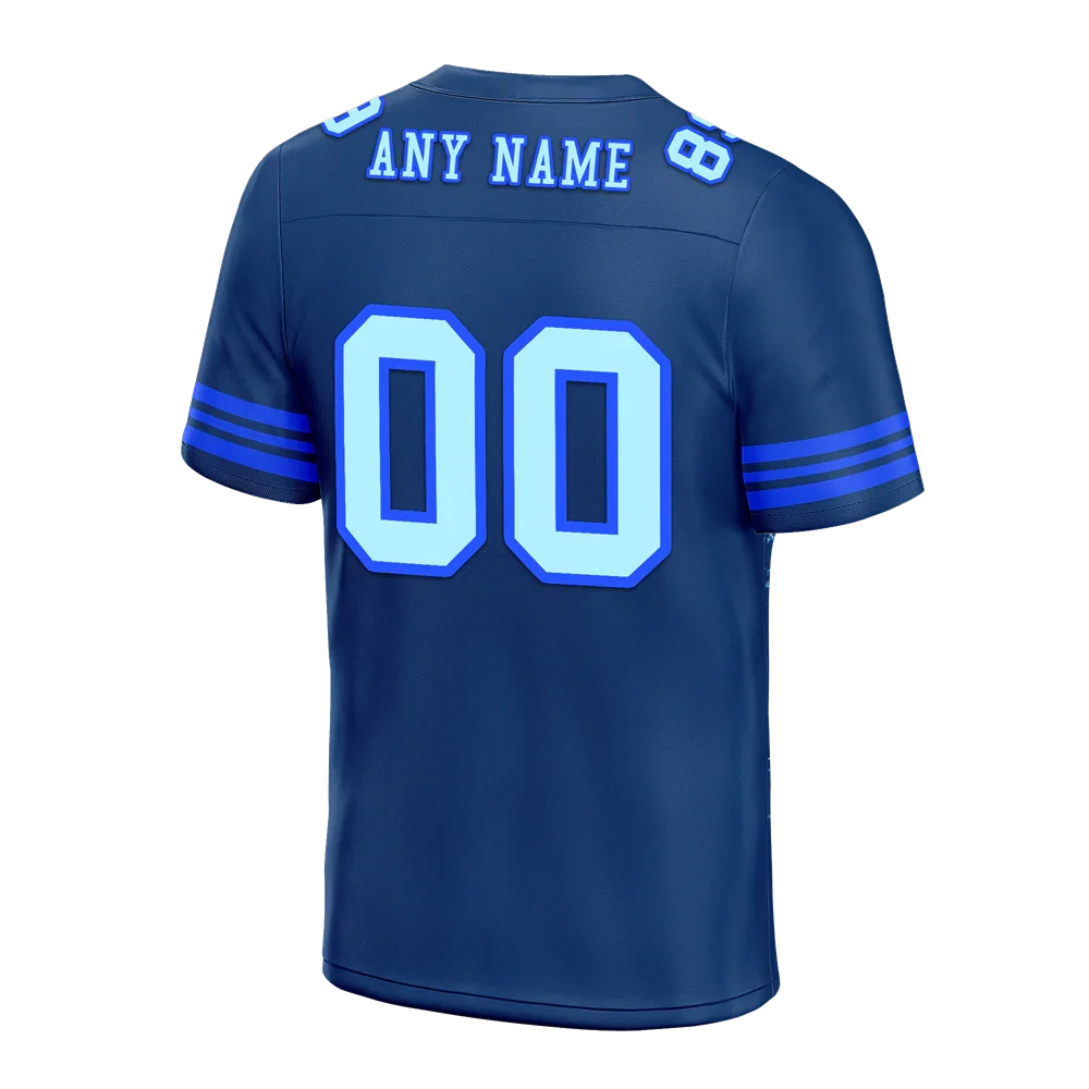 Custom Black Tie Dye Aqua Personalized Authentic Football Jersey FBJ02-bc0fa8d - Coolcustomize