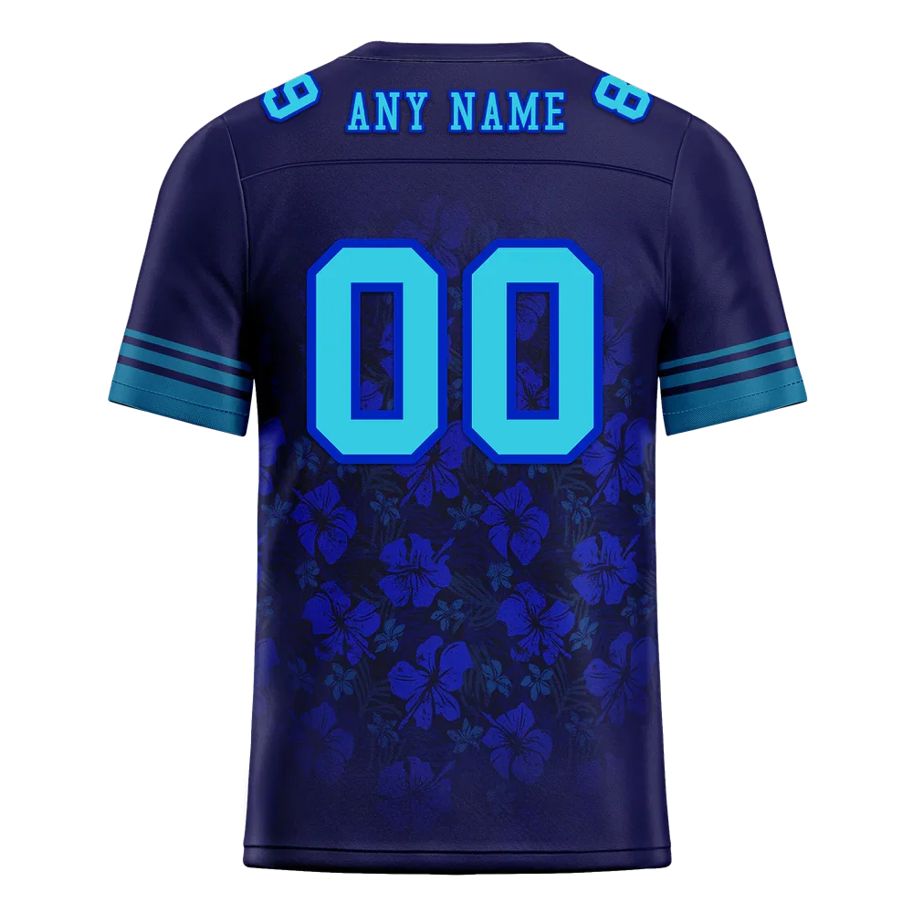 Custom Blue Tie Dye Aqua Personalized Authentic Football Jersey FBJ02-bc0fa87 - Coolcustomize