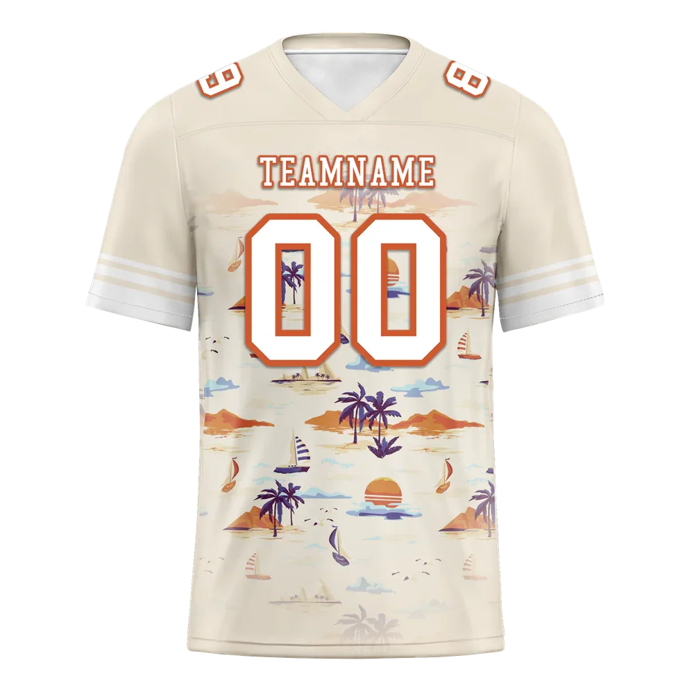 Custom Yellow Hawaii White Personalized Authentic Football Jersey FBJ02-bc0fa88 - Coolcustomize