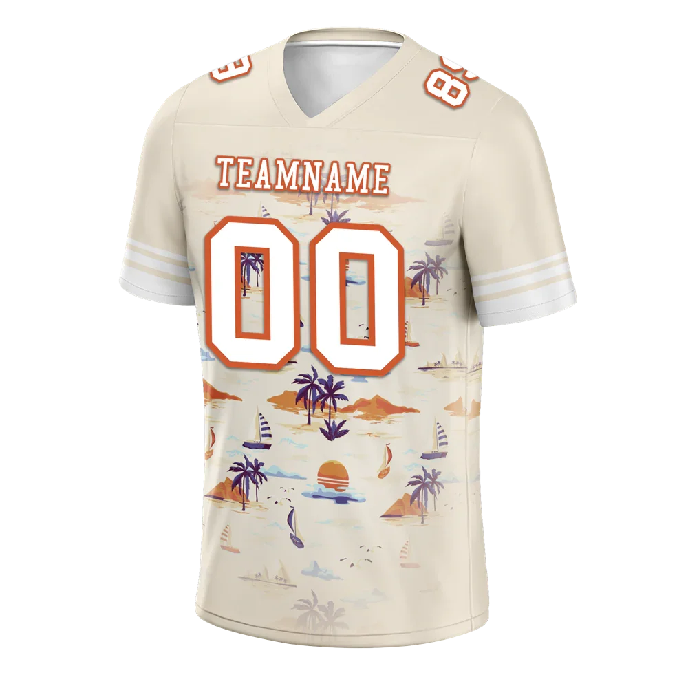 Custom Yellow Hawaii White Personalized Authentic Football Jersey FBJ02-bc0fa88 - Coolcustomize