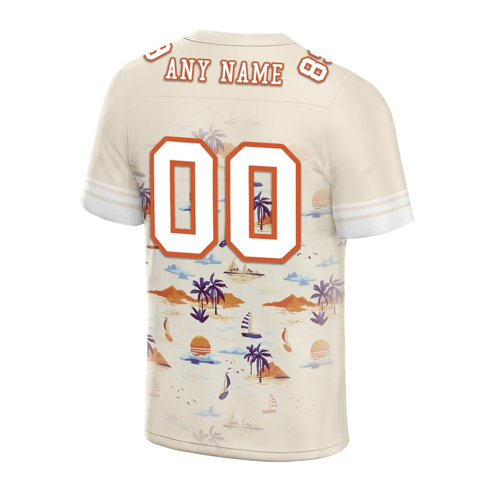 Custom Yellow Hawaii White Personalized Authentic Football Jersey FBJ02-bc0fa88 - Coolcustomize