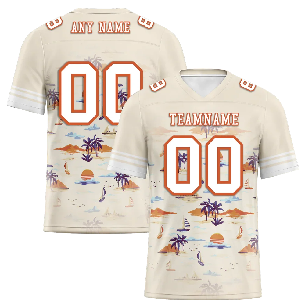 Custom Yellow Hawaii White Personalized Authentic Football Jersey FBJ02-bc0fa88 - Coolcustomize