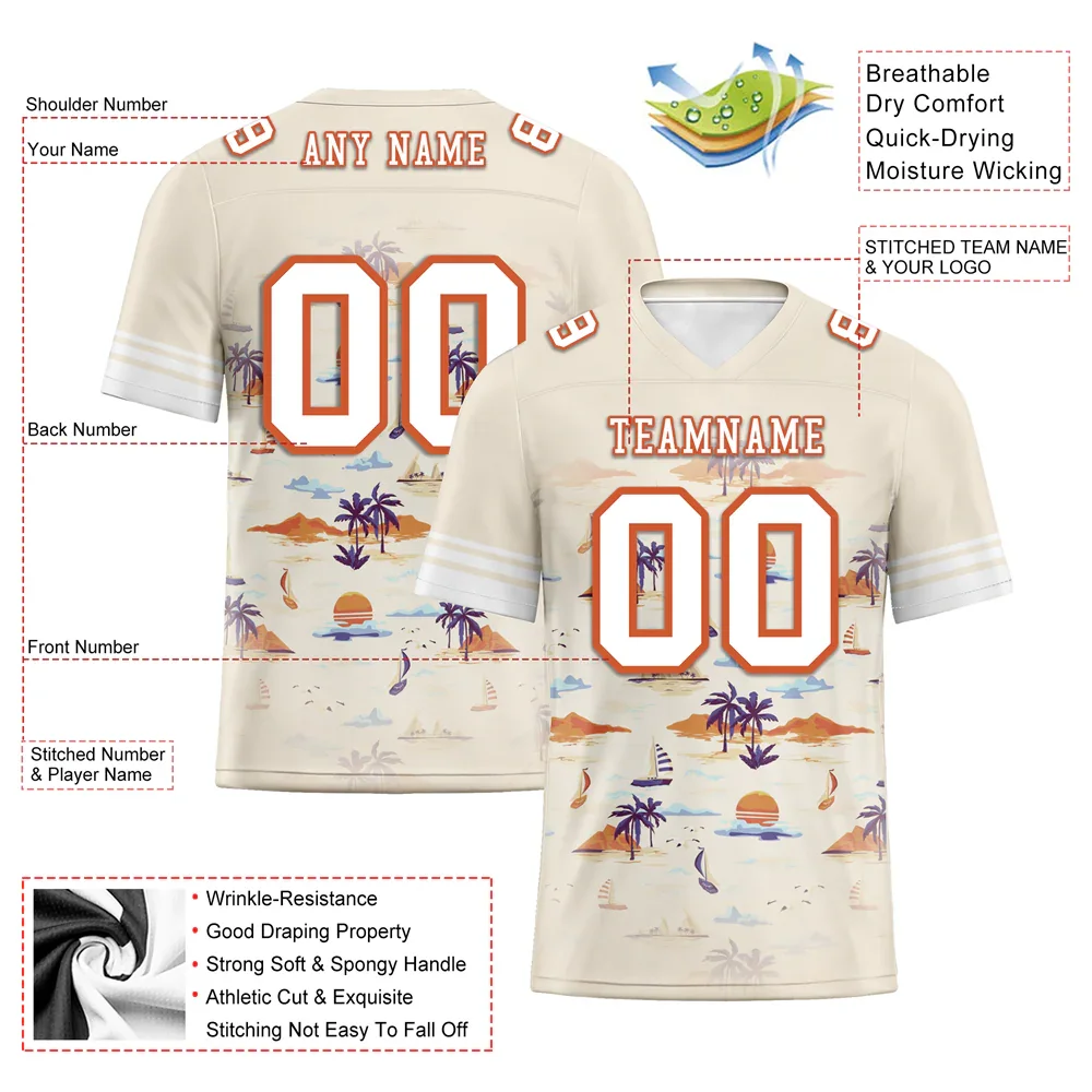 Custom Yellow Hawaii White Personalized Authentic Football Jersey FBJ02-bc0fa88 - Coolcustomize