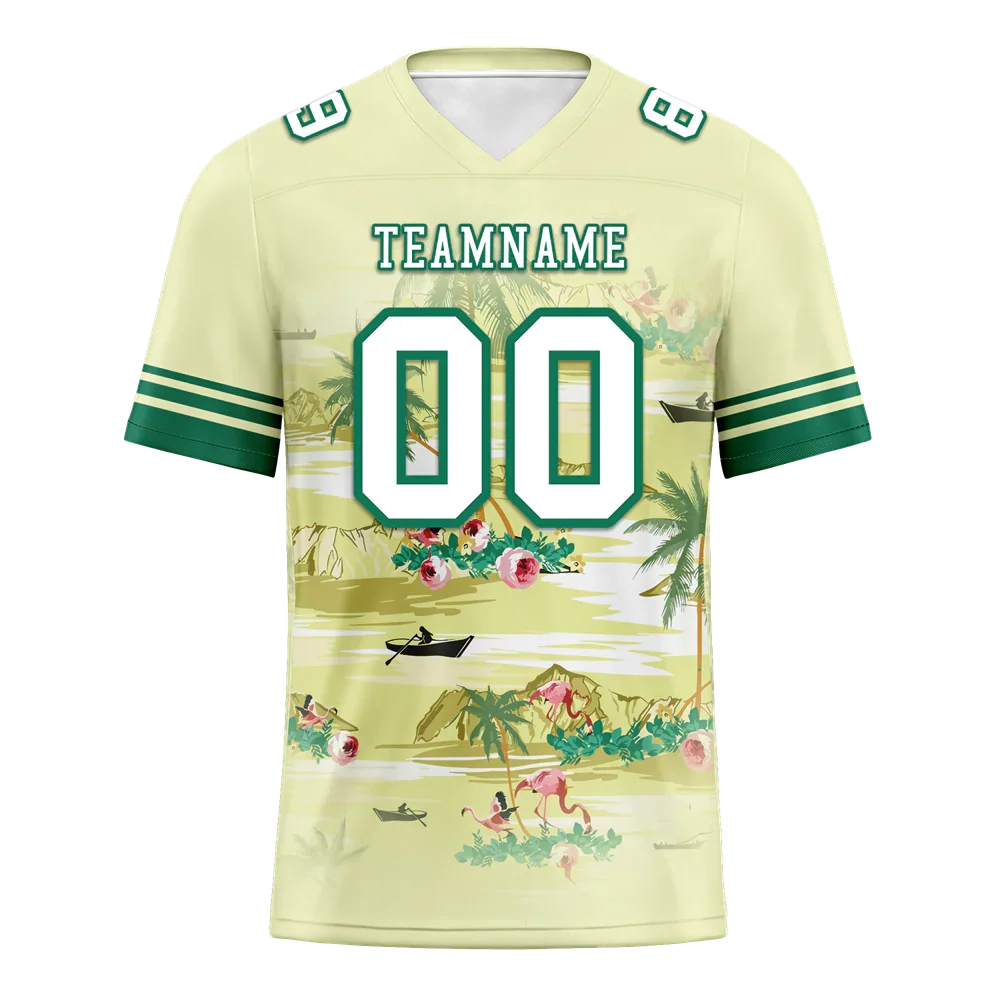 Custom Yellow Hawaii White Personalized Authentic Football Jersey FBJ02-bc0fa89 - Coolcustomize