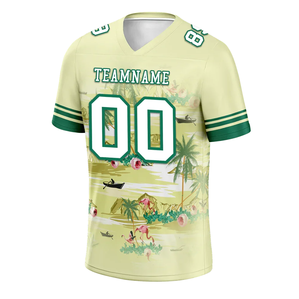 Custom Yellow Hawaii White Personalized Authentic Football Jersey FBJ02-bc0fa89 - Coolcustomize