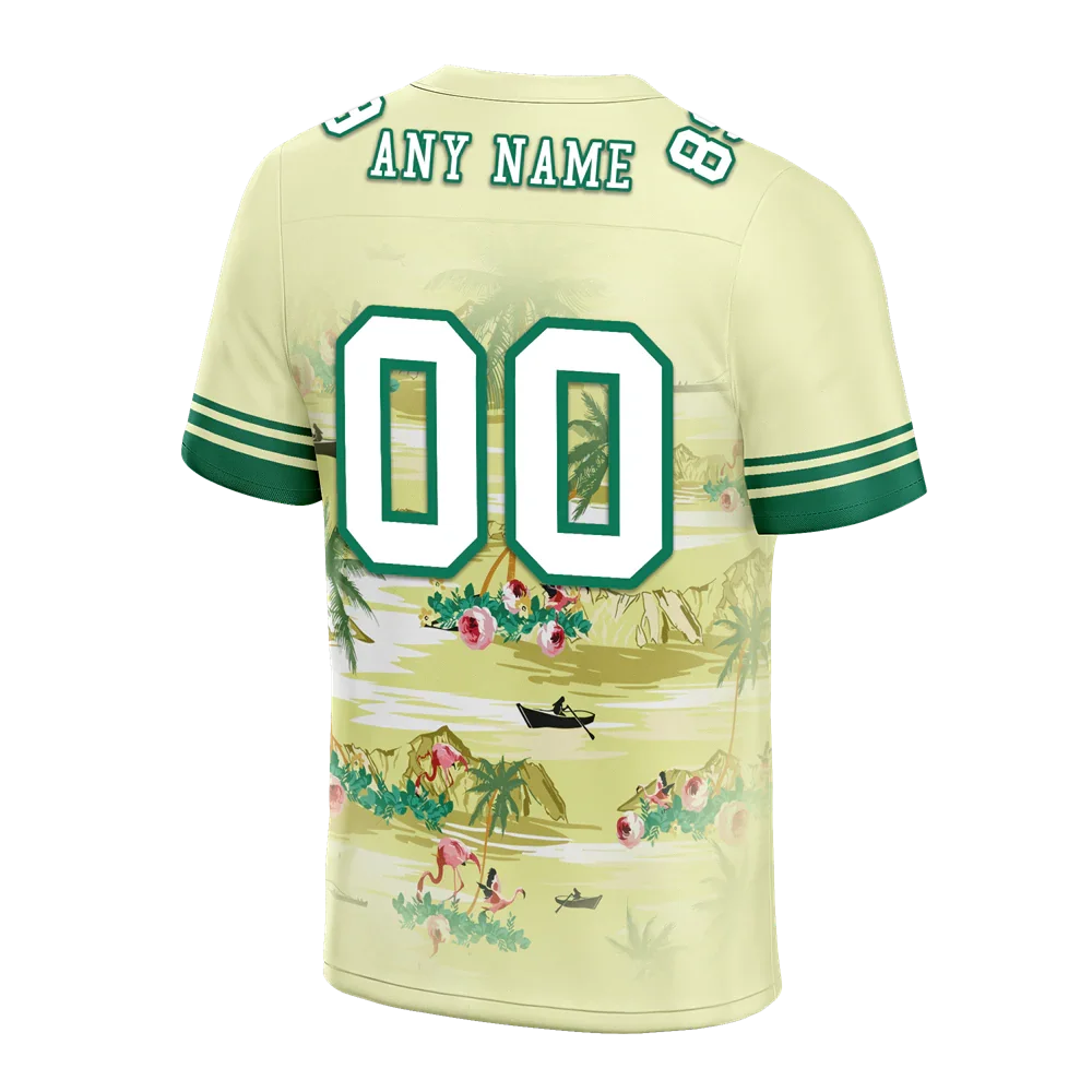 Custom Yellow Hawaii White Personalized Authentic Football Jersey FBJ02-bc0fa89 - Coolcustomize