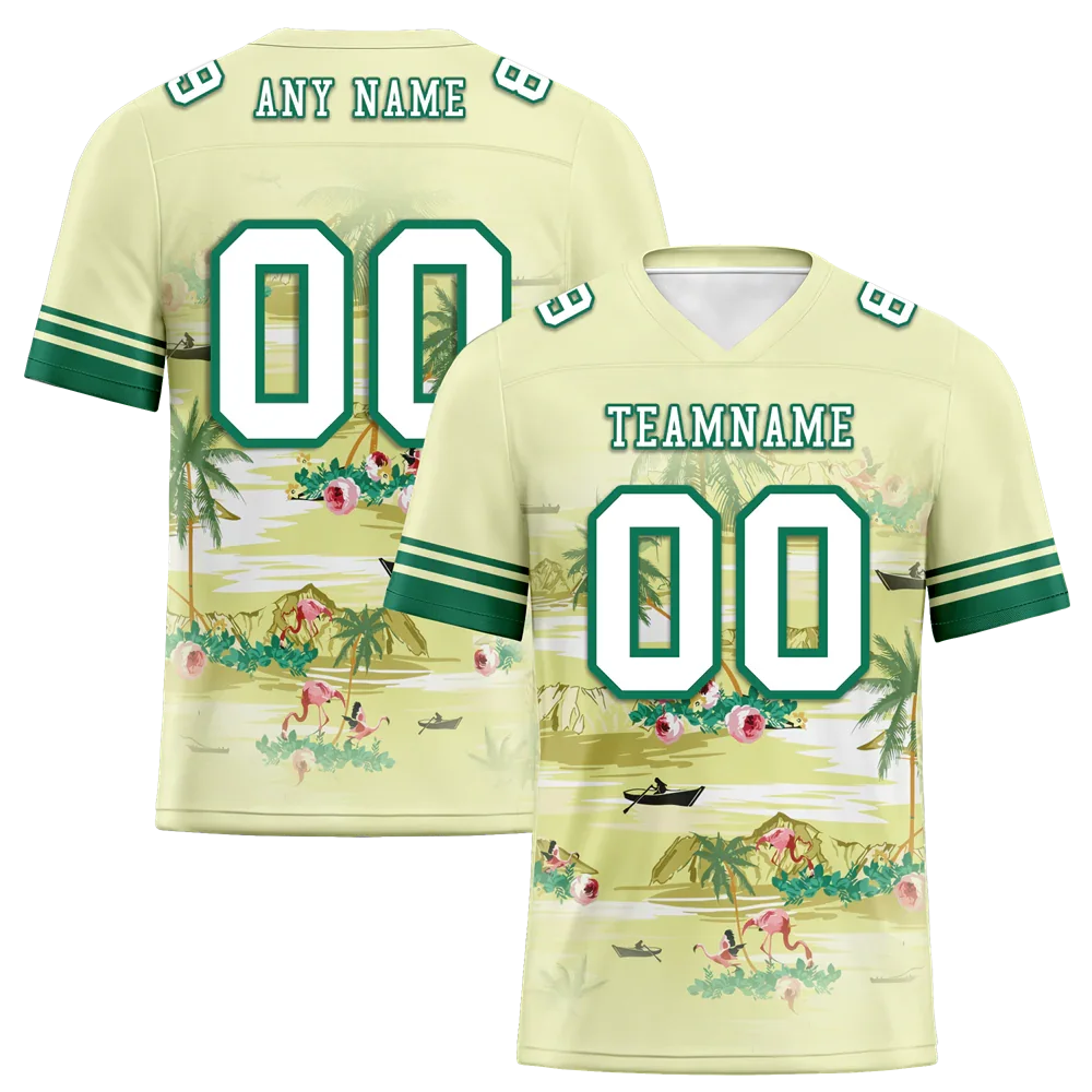 Custom Yellow Hawaii White Personalized Authentic Football Jersey FBJ02-bc0fa89 - Coolcustomize