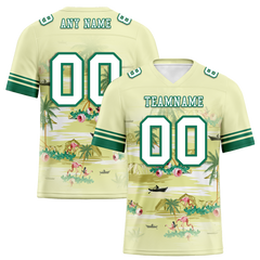 Custom Yellow Hawaii White Personalized Authentic Football Jersey FBJ02-bc0fa89