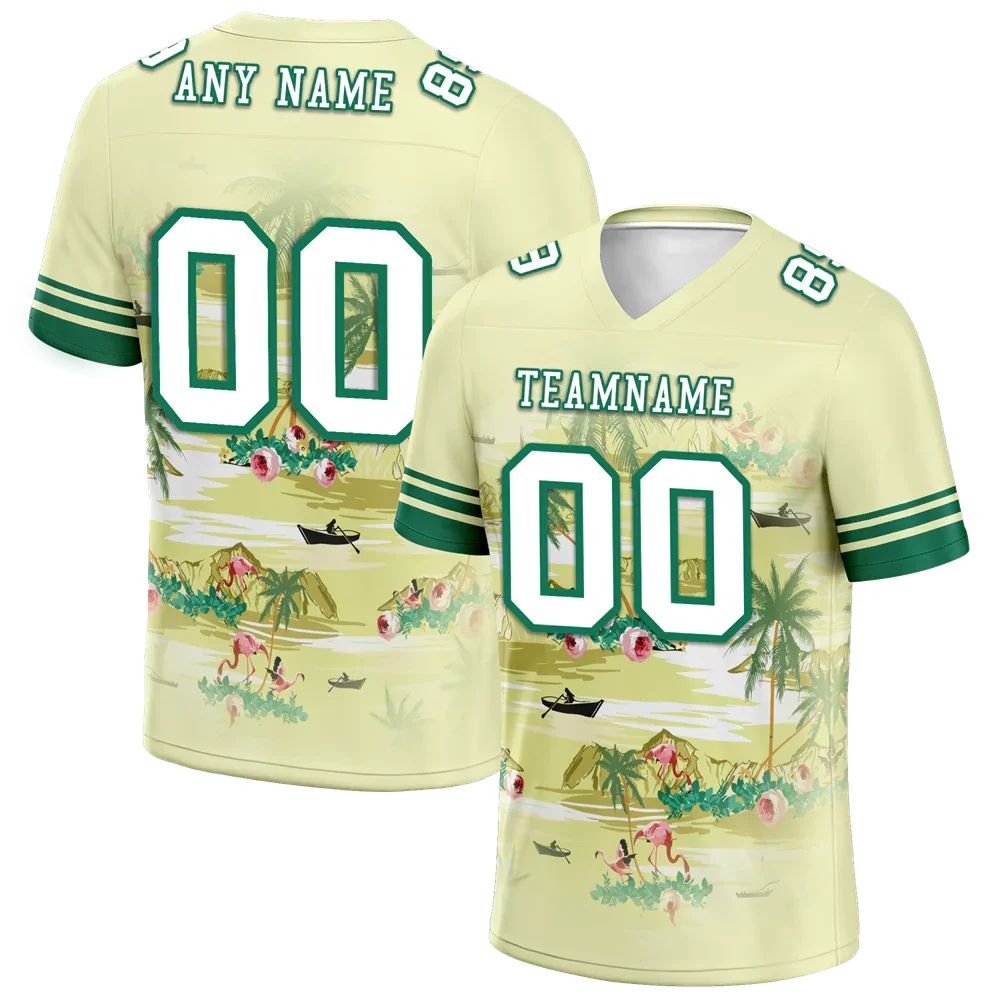 Custom Yellow Hawaii White Personalized Authentic Football Jersey FBJ02-bc0fa89 - Coolcustomize