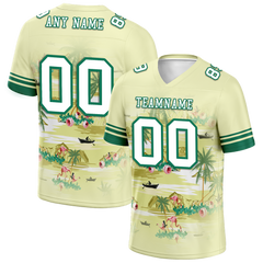 Custom Yellow Hawaii White Personalized Authentic Football Jersey FBJ02-bc0fa89