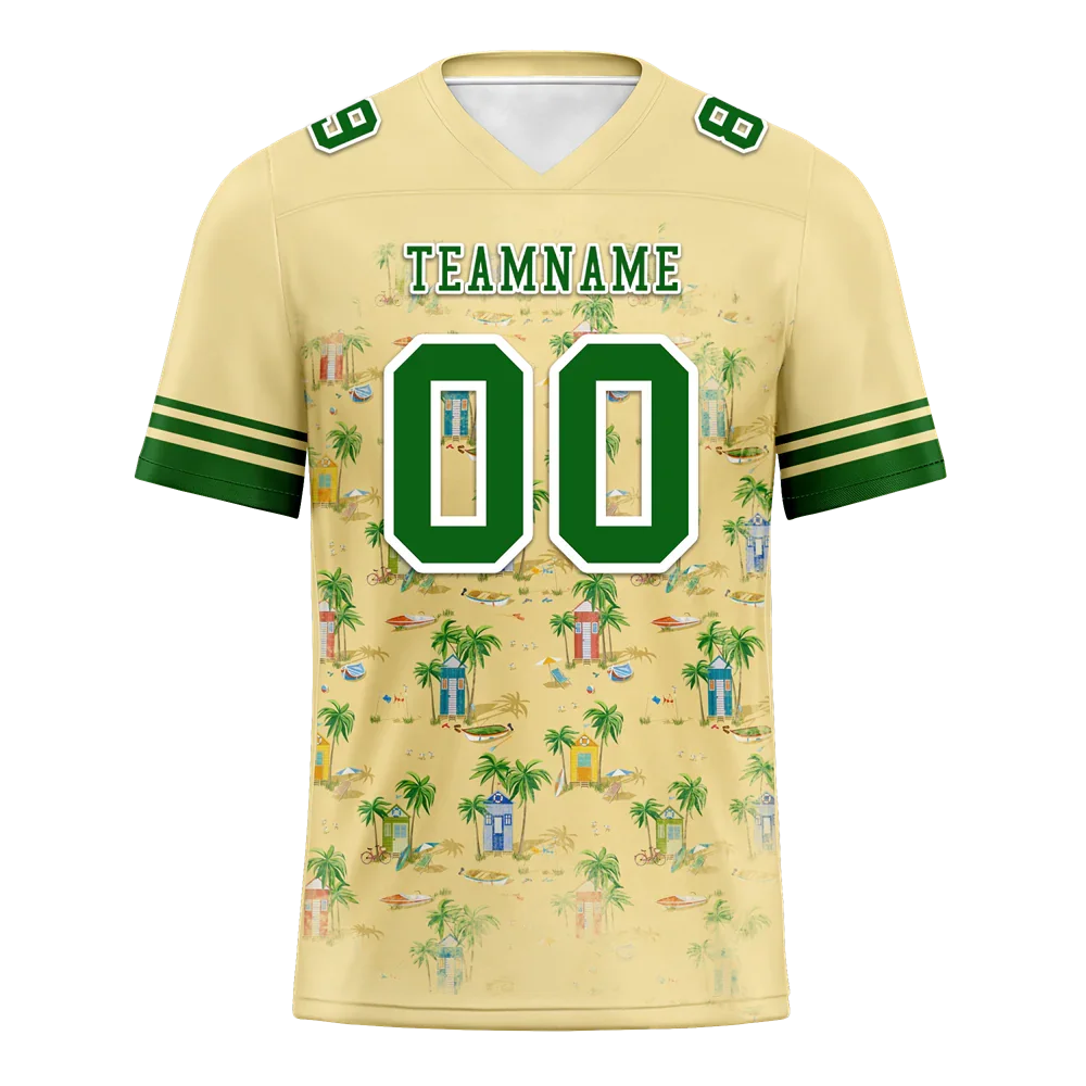 Custom Yellow Hawaii Green Personalized Authentic Football Jersey FBJ02-bc0fa9b - Coolcustomize