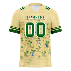 Custom Yellow Hawaii Green Personalized Authentic Football Jersey FBJ02-bc0fa9b